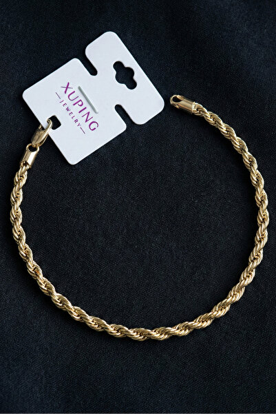 Modacaprea Xuping 14K Örgü Kadın Bileklik I 19 CM Kararmaz Kadın Xuping Bileklik