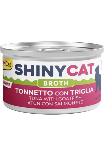 Gimcat Shinycat Broth (Sos İçinde) Barbun Balıklı Ton Balıklı Kedi Konservesi...