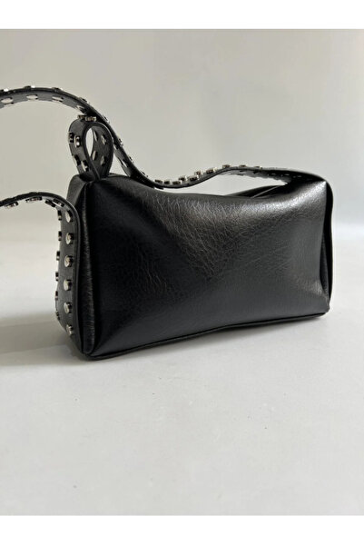 Zuna Studio Geantă de mână și de umăr pentru femei Etrina, neagră, cu ținte