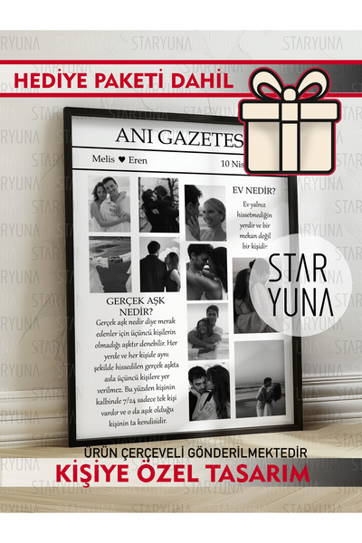 STARYUNA Sevgililer günü hediyesi, 14 Şubat hediyesi, kişiye özel hediye, doğ...