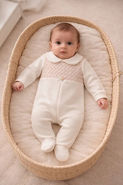 Babydola Baby Girl Romper Peter Pan collar Elegant Model 100% Cotton Fabric