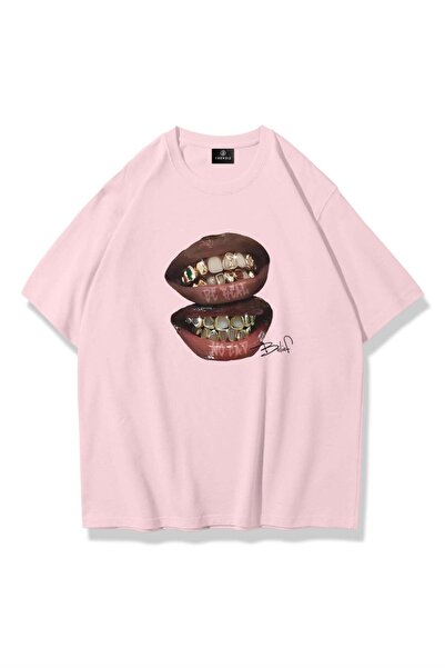 Trendiz Unisex Belief Tshirt Pembe