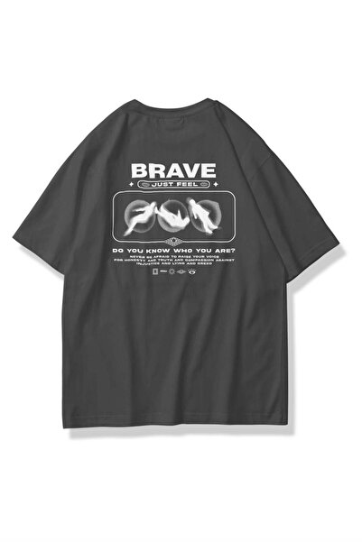 Trendiz Unisex Brave Tshirt Antrasit