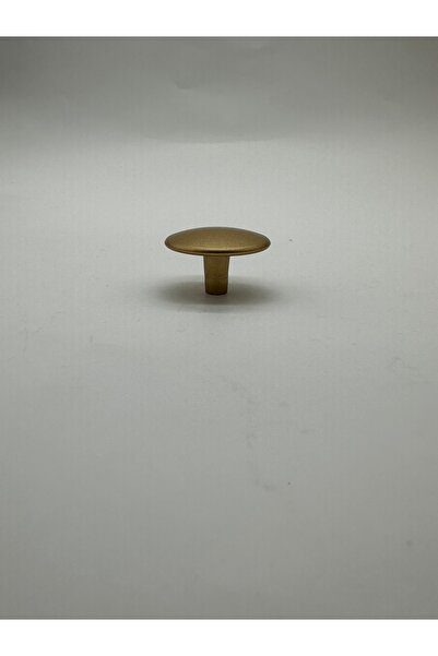 KULP CENTER Mat Altın Mantar Düğme Mobilya Kulpu-Tekli Yuvarlak Dolap Kulpu