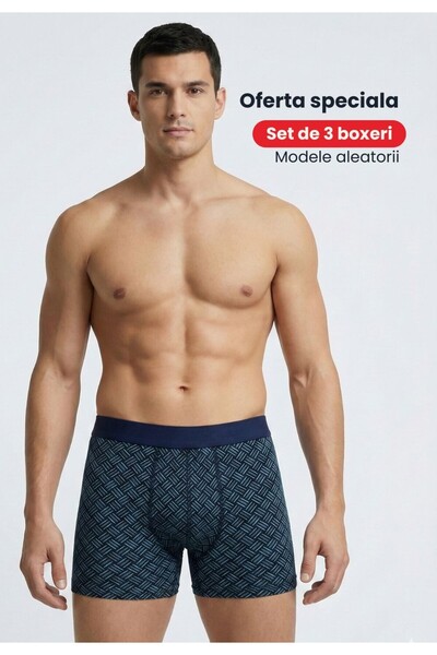 Serena Set of 3 premium men's boxers - random, simple and colorful patterns, ...