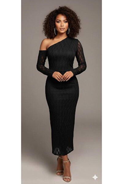 MODA Omut Dekolteli̇ Güpür Elbi̇se