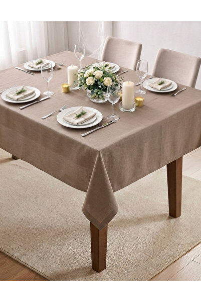 shopshop Vizon Su İtici Özellikli Büyük Boy Yemek Masası Örtüsü