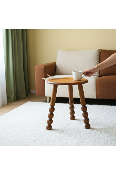 Vera Concept Home Ahşap Sehpa Koltuk Sehpası Yan Sehpa Zigon Sehpa Servis Seh...