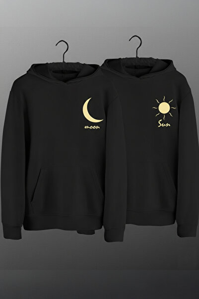 EFFRENATU Dear Couple Combinations Moon&Sun Design 2-Piece Product Hooded Swe...