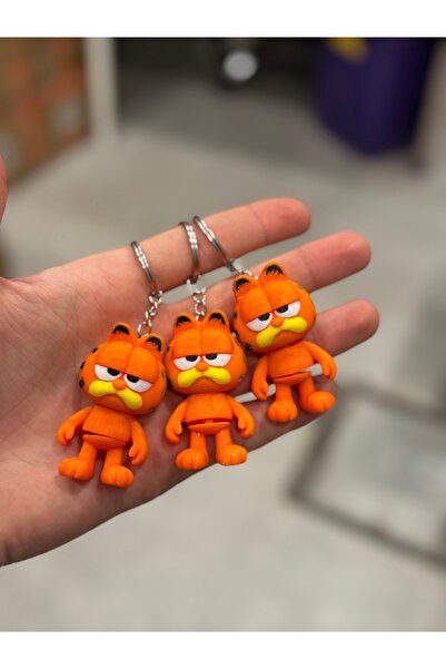 3D Eklemli Hareketli Garfield Anahtarlık