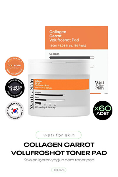 wati for skin Kolajen İçeren Yoğun Nemlendirici Tonik Ped Collagen Volufrosho...