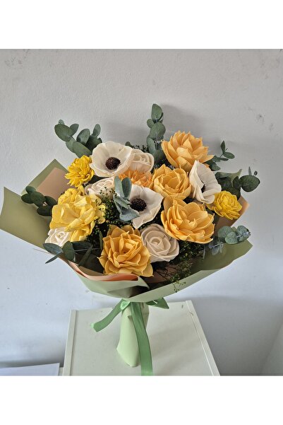Yellow Tulip Anniversary bouquet/ March 1/ March 8, sola immortal flowers and...