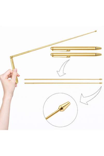 MurayTekno Alan Tarayıcı Dedektör Altın Arama Pirinç Çubuk Seti – 2 Adet Çubu...