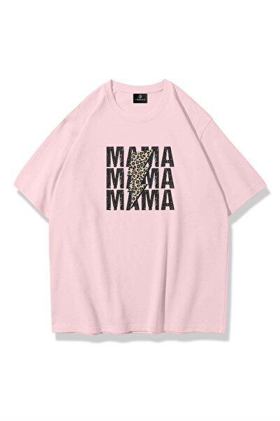 Trendiz Kadın MamaMama Tshirt Pembe