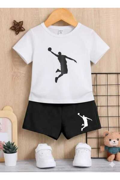 Nice Clothes Children's Tracksuit Set Hooded Unisex Basket Baskii