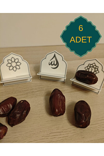 Günebakan Tasarım 6lı Hurma Lokum Sunum Rahlesi. Hurmalık Ramazan Sofrası