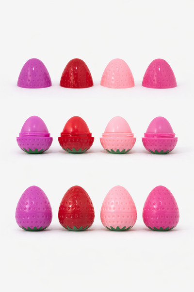 Lesvip's 4’lü Çilek Dudak Balm Seti – Nemlendirici & Yumuşatıcı Dudak Kremi –...