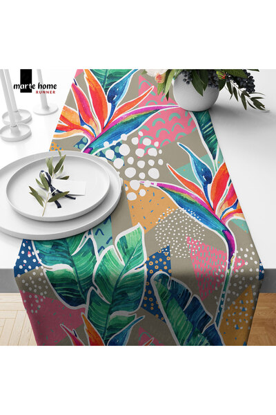 Marte Home RENKLİ DESENLİ DİJİTAL BASKILI RUNNER 50x150 CM