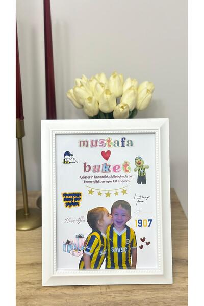 eninaco Kişiye Özel Fotoğraflı Çerçeve Taraftar model ( SEVGİLİ, ARKADAŞ , Aİ...