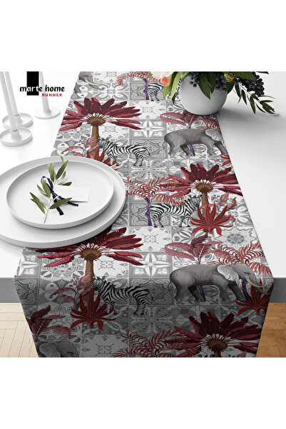 Marte Home Colorful Patterned Digital Printed Runner 50X150 cm