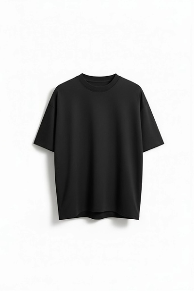 Wonraces Bărbați supradimensionat basic guler rotund Tok Fabric Bumbac tricou