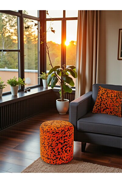 Framgan Dekoratif Puff & Kırlent Seti | Modern Salon ve Ev Dekorasyonu