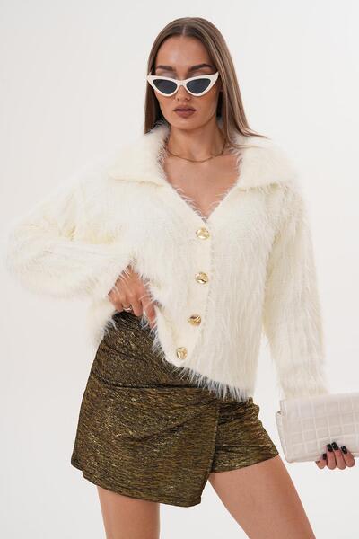 mahira collection Cardigan de tricotat lavabil pentru femei, cu păr lung, cu ...