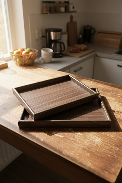 Amandus Oduva - Set of 2 Acacia Wood Presentation and Decorative Organizer Pr...