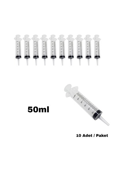 labbakkal Steril Enjektör 50 cc - Beslenme Gavaş İğnesiz Şırınga 10 Adet