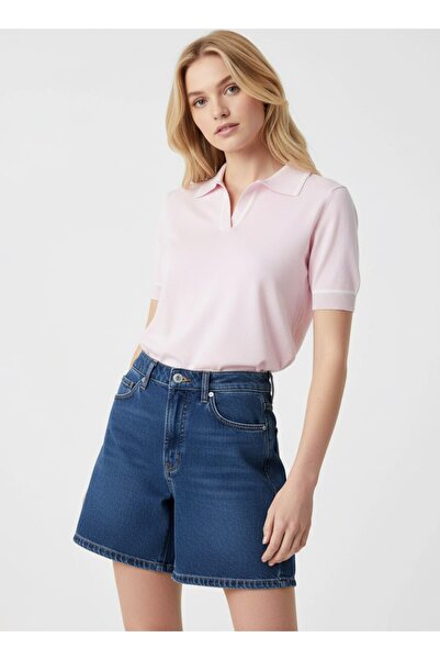 mysimy Short Sleeve Pola Neck Tricot Blouse