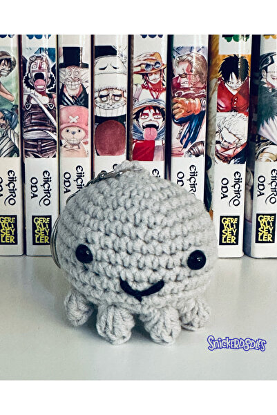 Snickerdoodles Amigurumi Octopus Keychain 1 Piece - Hand Knitted