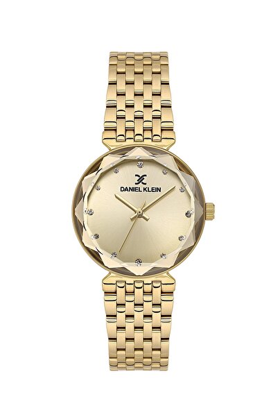 Daniel Klein Gold Color 30 mm Women's Wristwatch and Bracelet with Gift Package