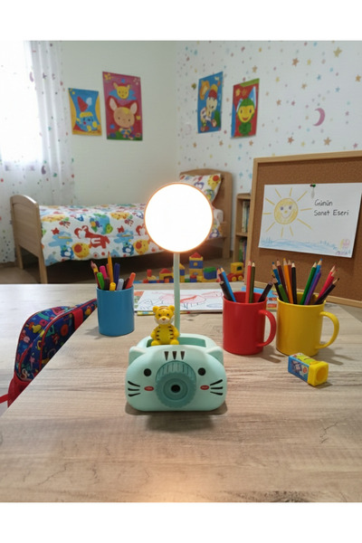 Home Fotoğraf Makinası Figürlü 2 Kademeli Kalemlik Bölümlü Ve Kalem Traşlı Ma...