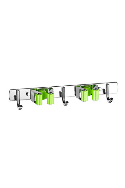 Choice7 Green 2 Wall Mount Mop Organizer Holder Broom Hook Stainless Steel St...