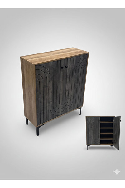 Generic Elegance 2-Door Shoe Cabinet - Luxury Design (80x30x95 cm)