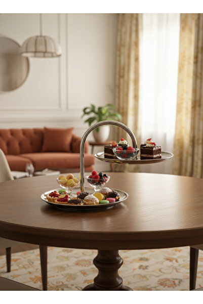 Living 2-Tier Dessert Stand with Elegant Arch Design