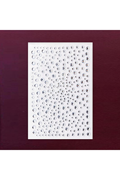 Choice 1 Sheet as the picture-B 1/2 Packs Round Rhinestone Face Jewels Sticke...