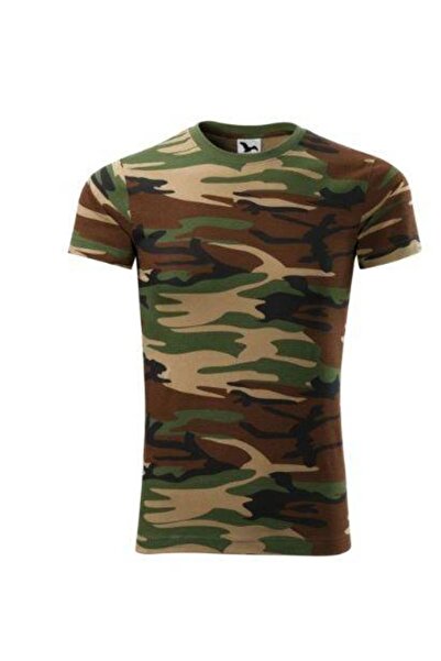 Malfini Unisex CAMOUFLAGE short sleeve T-shirt S Brown