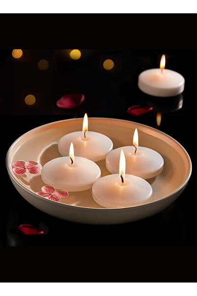 Mado Gallery Floating Candles – Paraffin Wax – Small Pack of 24 4.2×3.5 cm, W...