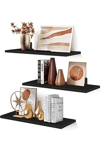 DOMEET 3 Pieces Of Wall Mounted Wood Floating Shelves