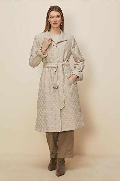Alvina Belted Quilted Trench Coat 10993