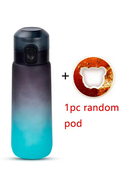 Choice 0.65L A-Gradient Black 1pc 650ml Flavored Water Bottle with Random 1 F...