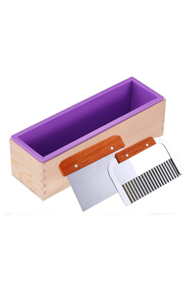 Choice3 مجموعة قوالب صابون سيليكون أرجوانية سعة 1.2 لتر، قالب صابون سيليكون خ...