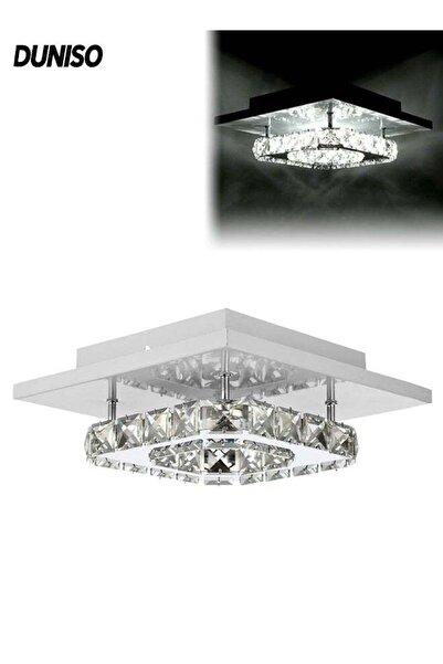 DOMEET DUNISO Crystal Ceiling Light, Modern Flush Mount Tricolor Crystal Ceil...
