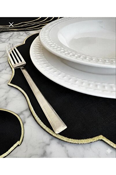 PARLAK ÇEYİZ Makine Nakış Keten Supla Seti 6 Parça Çeyiz Seti