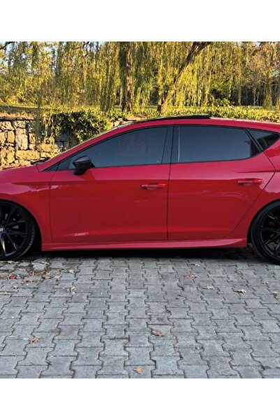 DEMİRTUNİNG SEAT LEON MK3/MK3,5 L0x1 KIRMIZI BOYALI FİBER MARŞPİYEL SETİ YAN ...