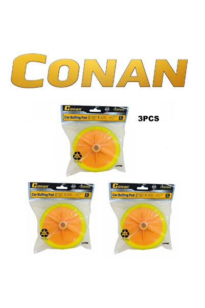 CONAN 3 قطع من وسادات تلميع السيارات والأسطح الناعمة 6 بوصات (150 مم) - ظهر م...