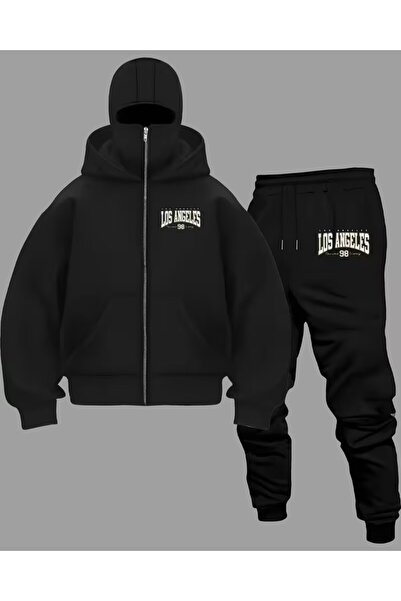 LAND MODA Snow Masked Ninja Unisex Sweatshirt Cardigan 2-Thread Thick Fleece ...