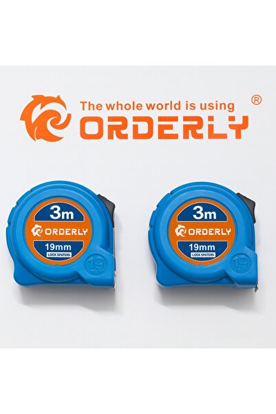 ORDERLY Pack of 2 — Measuring Tape 3m/10ft – 19 mm Wide Steel Blade, Durable ...