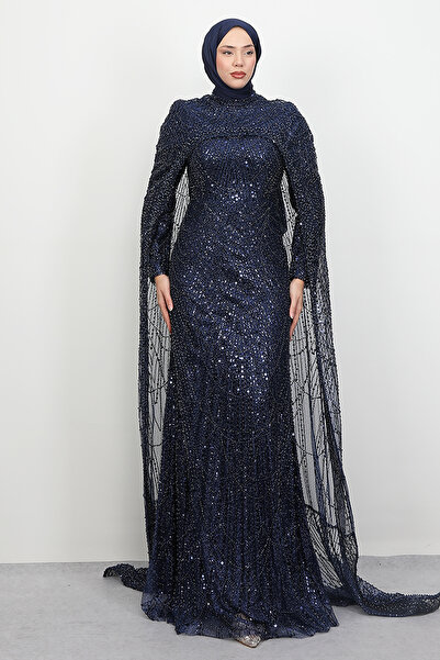 Lamia Giyim Alissa Abiye Lacivert